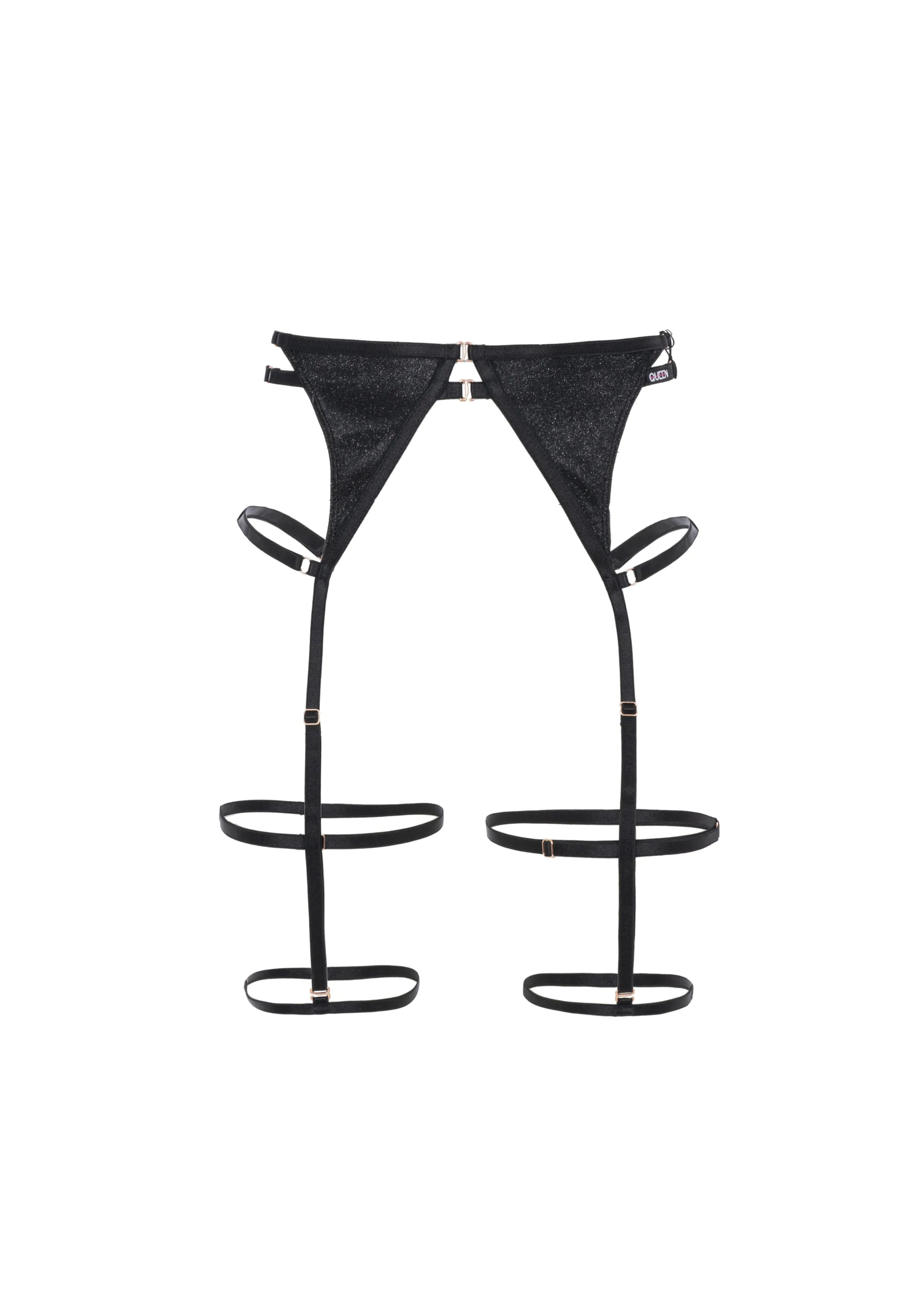 Queen Wear | Regulowany Pas Do Pończoch – SHINE – Czarny | Queen Wear |