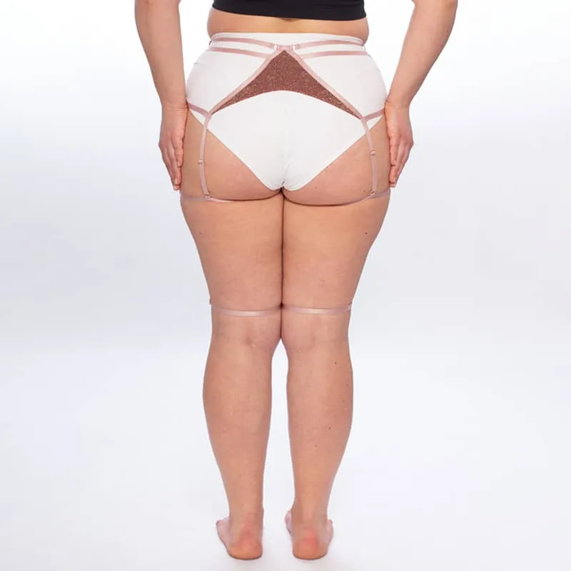 queen brand Garter belt for knee pads 2 - Пояс-підв’язки Rose Shine для танців Пояс-підв’язки Rose Shine для танців - queen brand Garter belt for knee pads 2