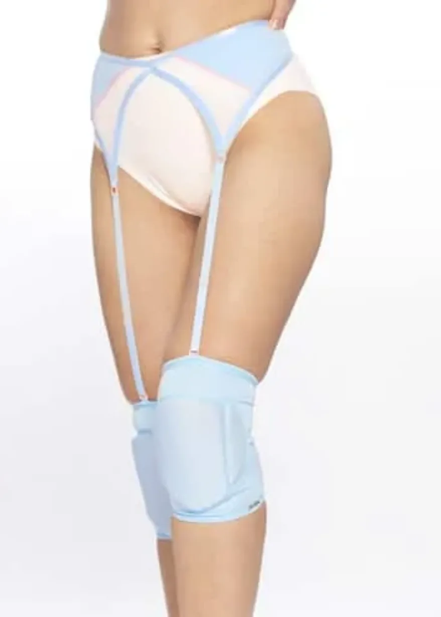 queen brand knee pads classic blue 2 – Наколінники Sky Blue для танців Наколінники Sky Blue для танців - queen brand knee pads classic blue 2