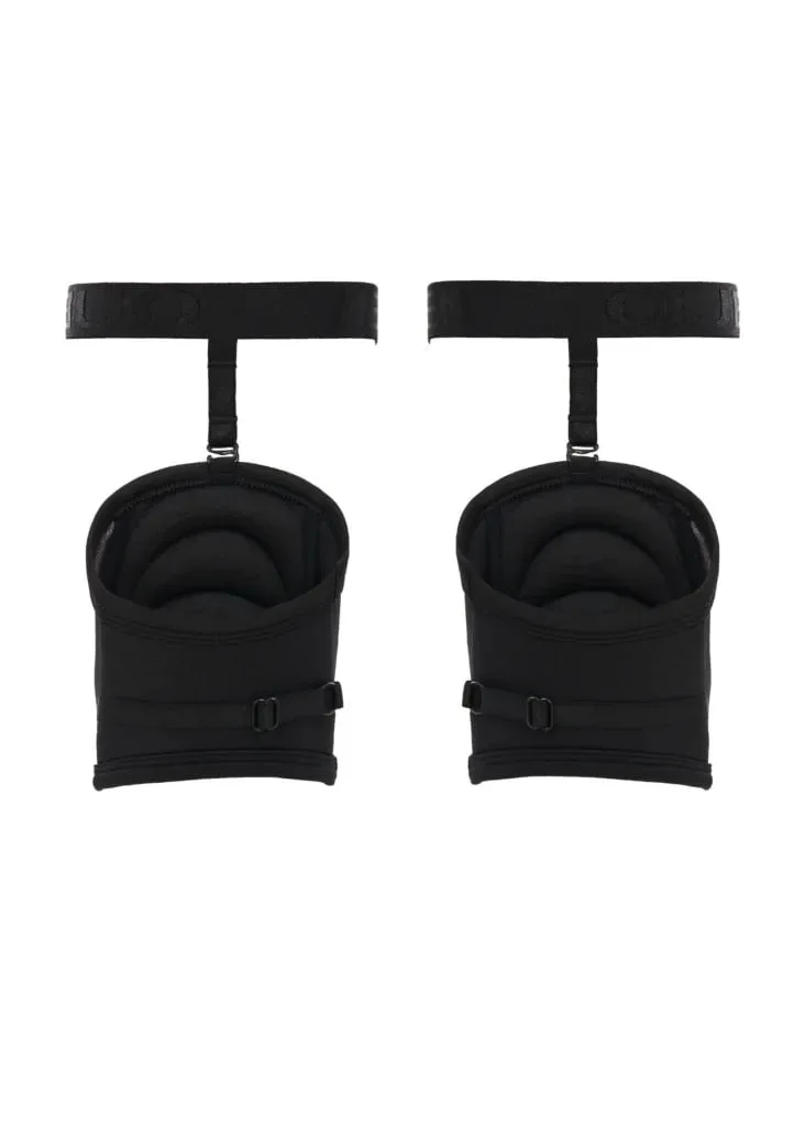 Queen Wear | IMG_4902 Soft Knee Pads with Garter – SENSE – Black | Queen Wear | IMG_4902