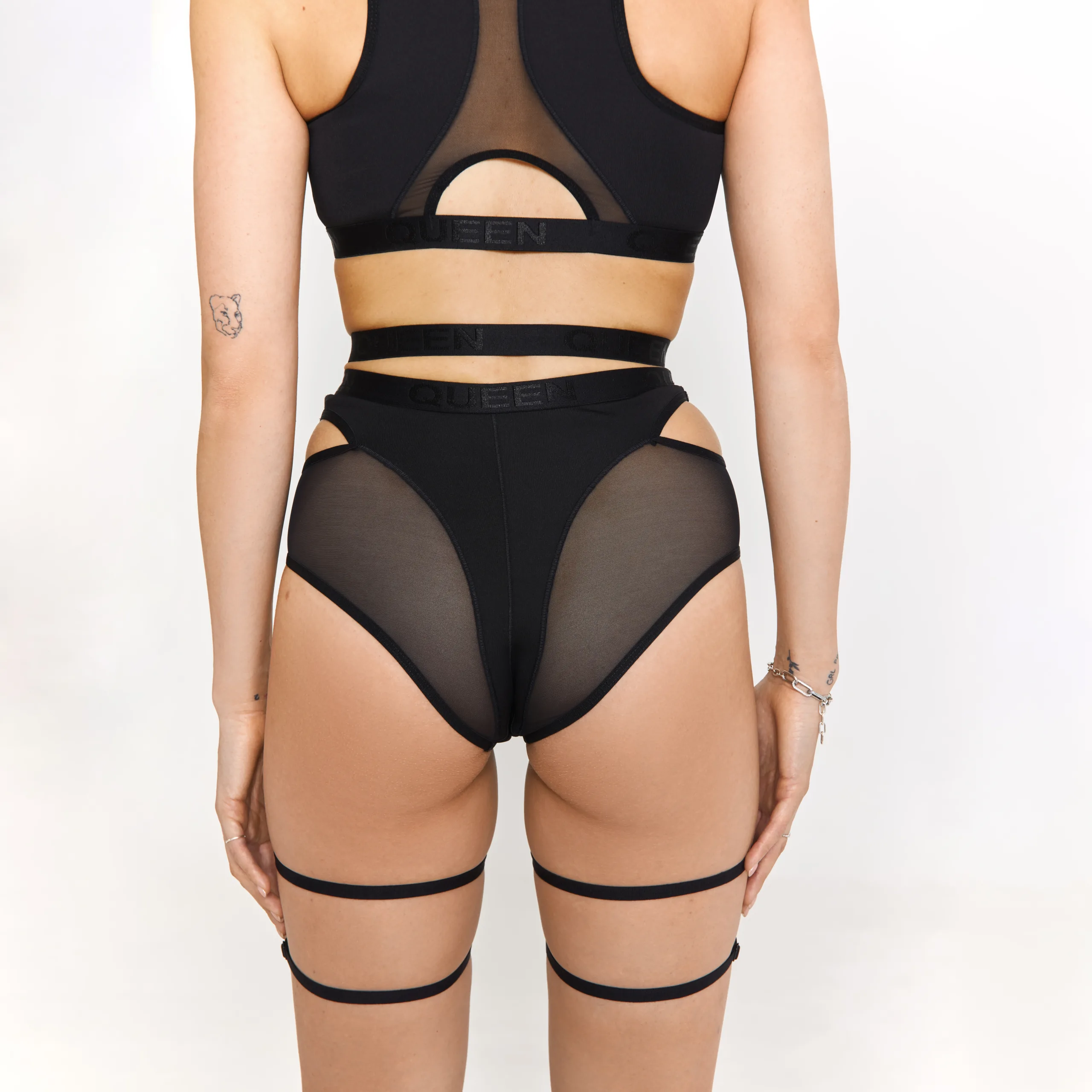 Adjustable Garter Belt  HEAVEN  Black | Queen Wear