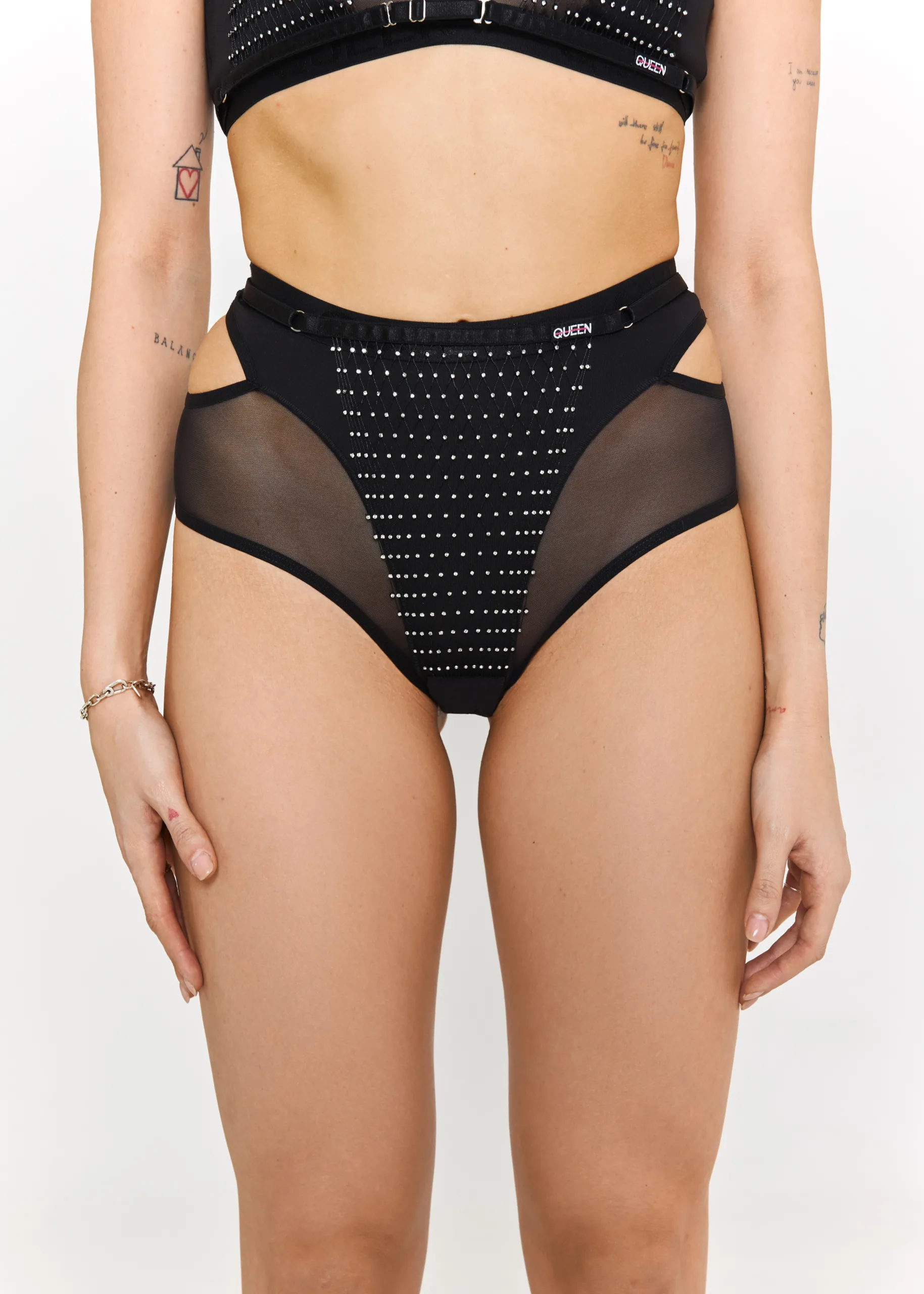 Queen Wear | 22D5229 1 Shining Mesh Panties – OPIUM – Black | Queen Wear | 22D5229 1