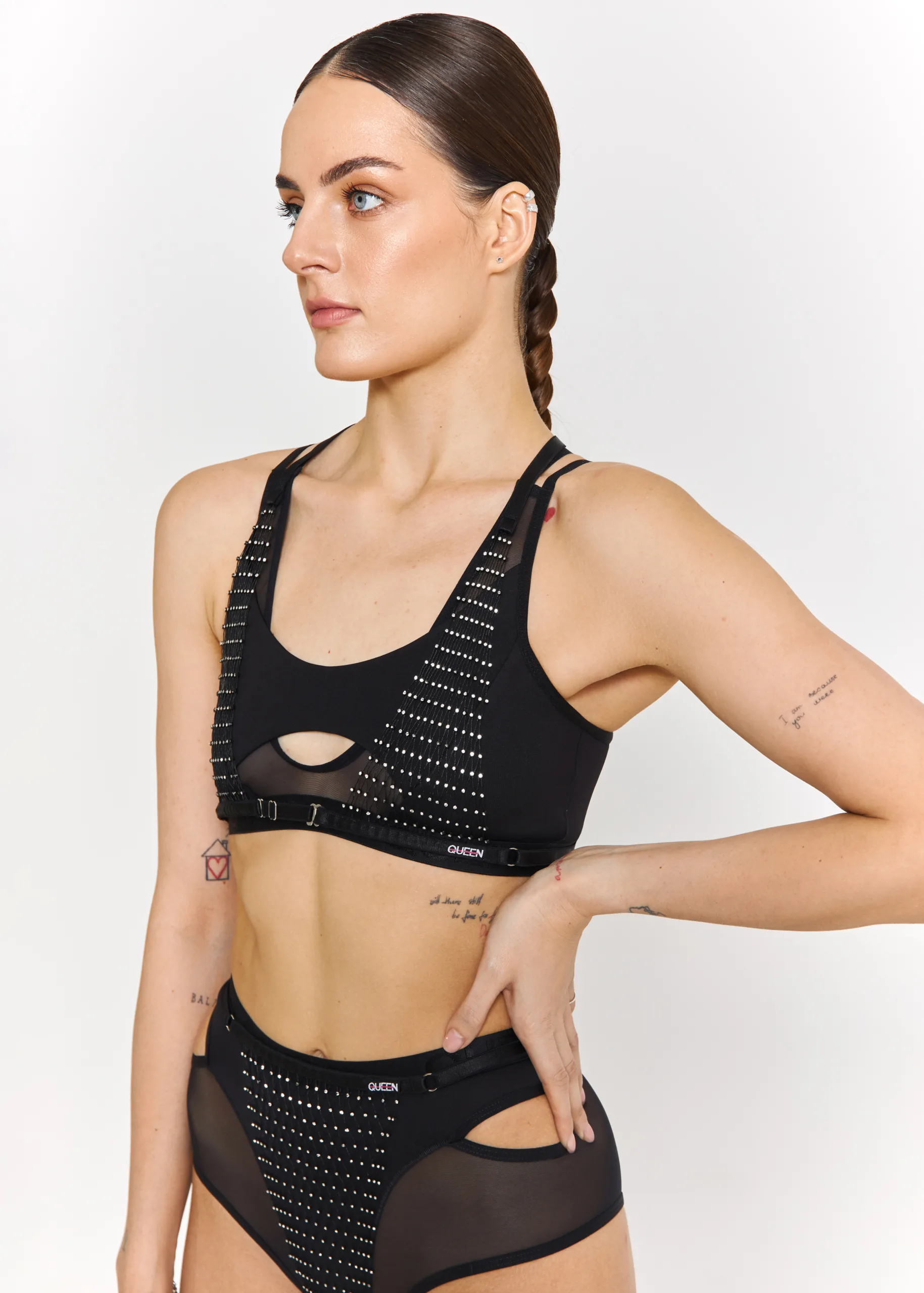 Queen Wear | 22D5236 1 Shining Mesh Panties – OPIUM – Black | Queen Wear | 22D5236 1