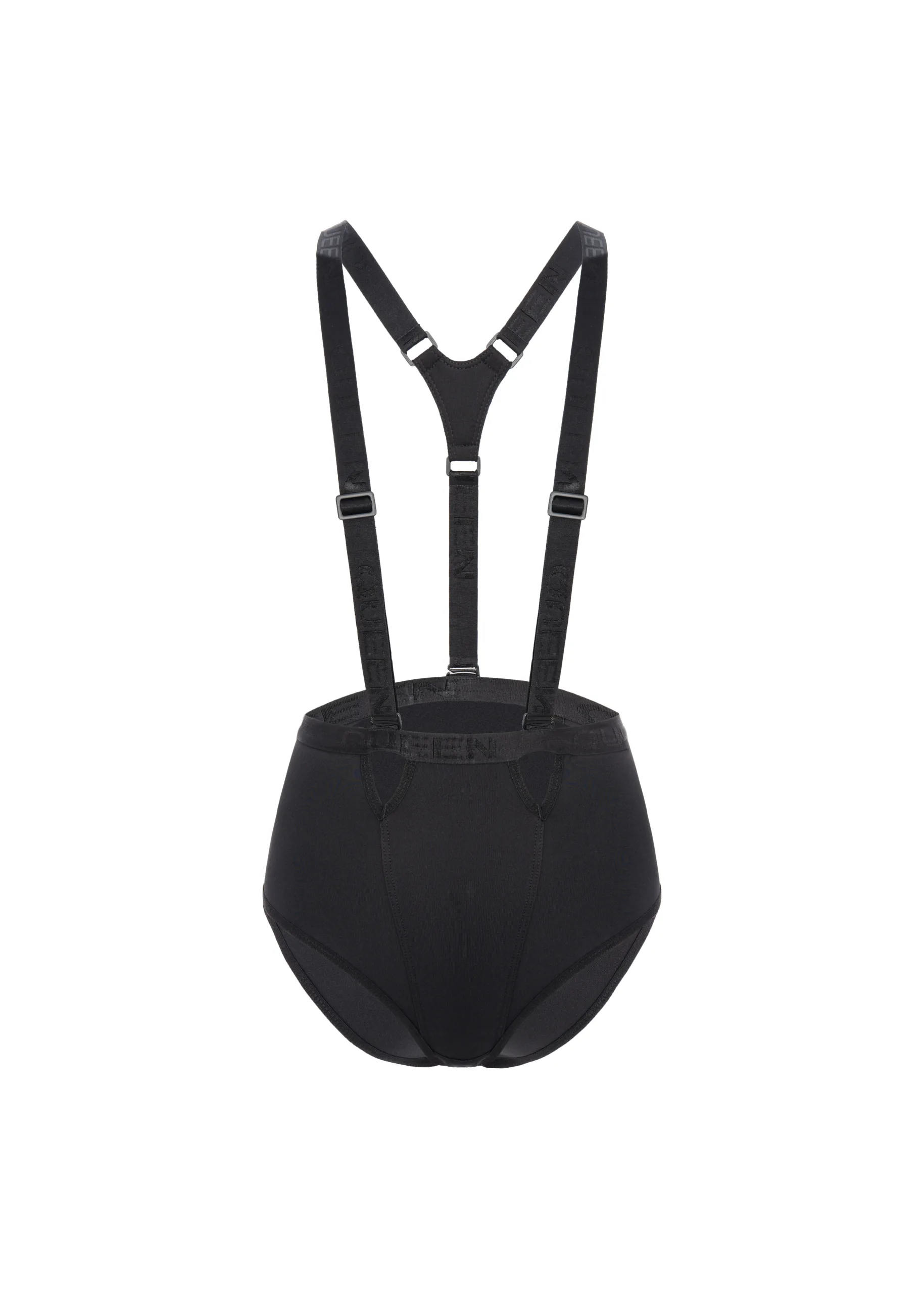 Queen Wear | 72 High Shorts with Adjustable Suspenders – Black | Queen Wear | 72
