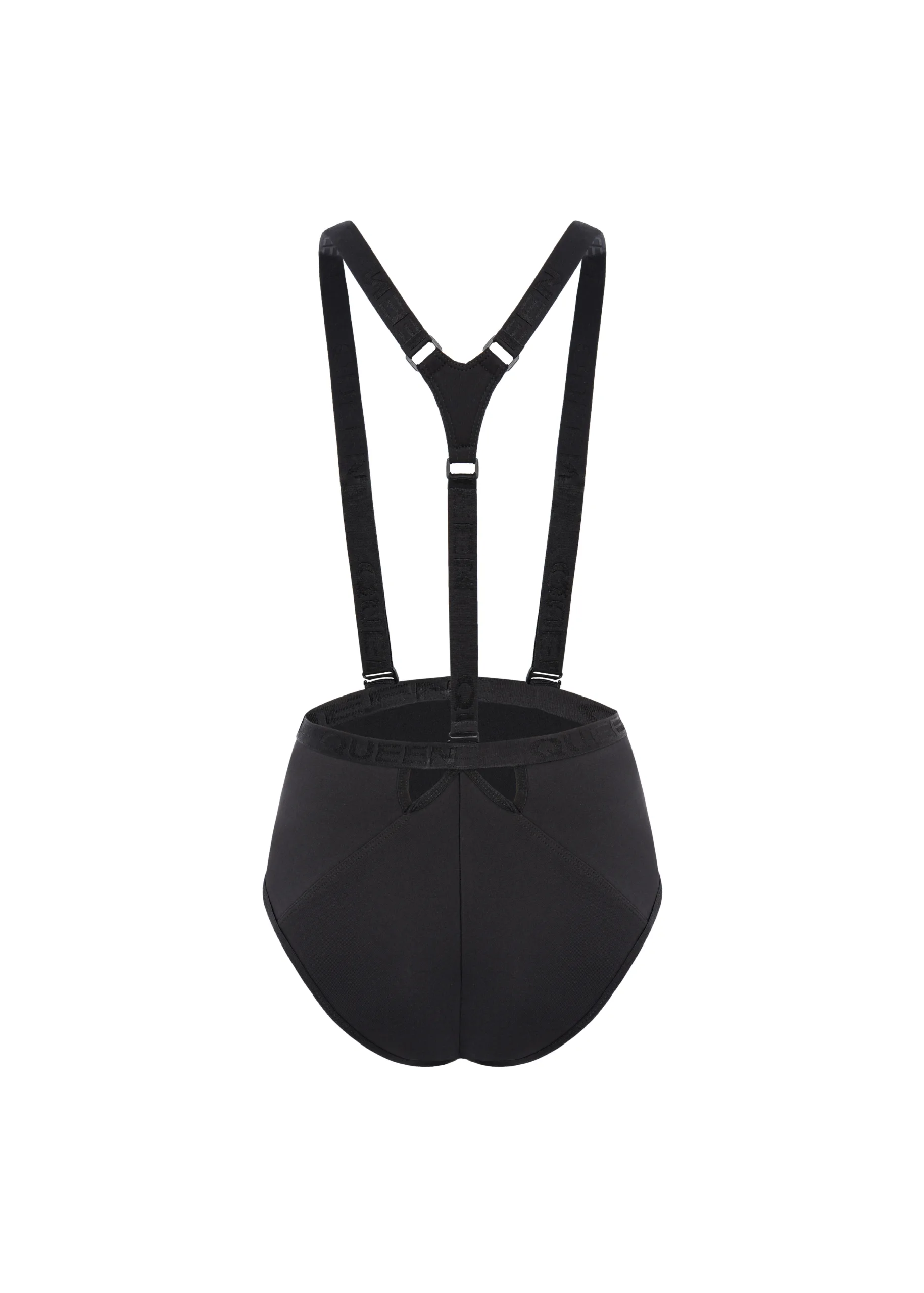 Queen Wear | 73 High Shorts with Adjustable Suspenders – Black | Queen Wear | 73