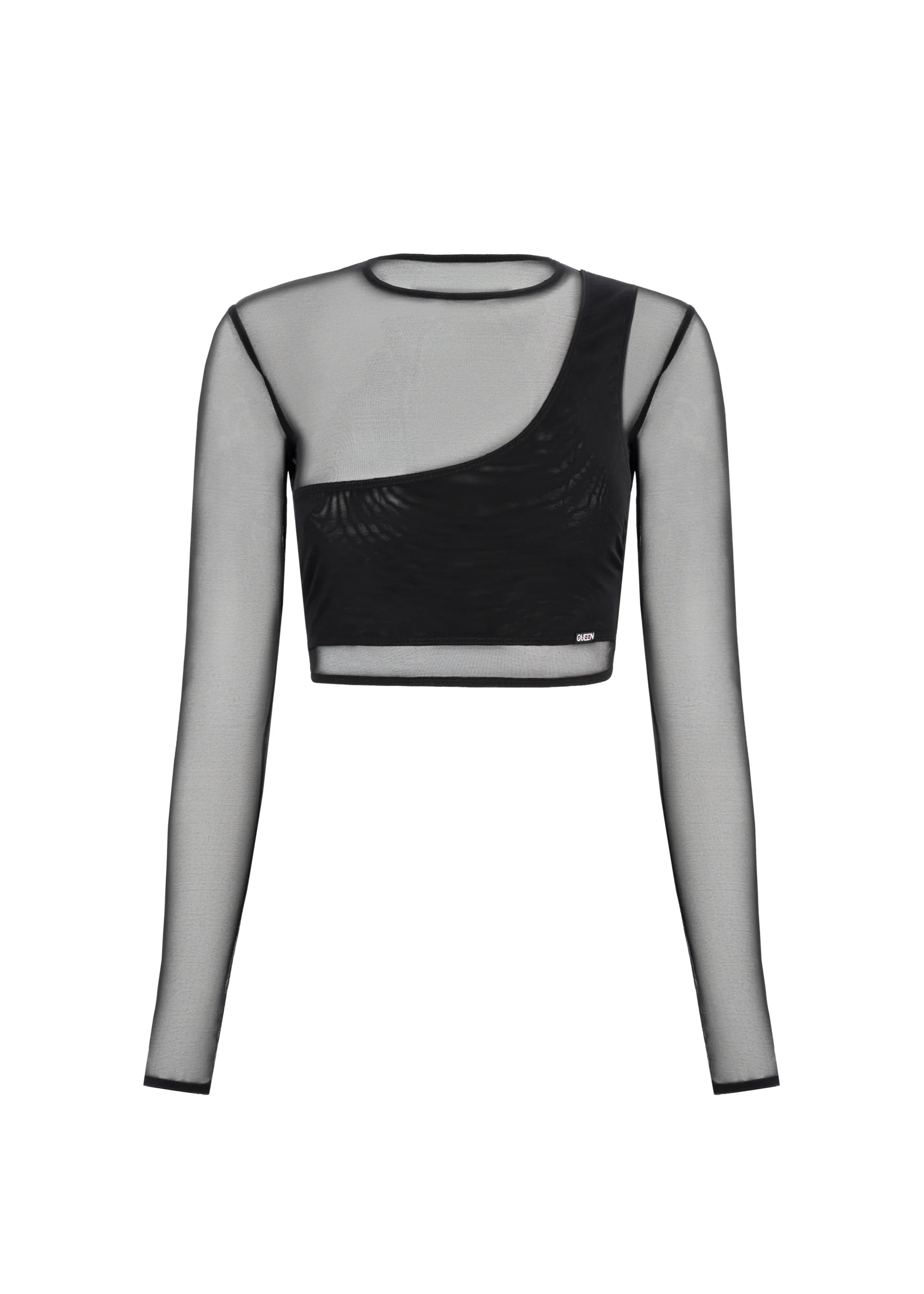 Queen Wear | 90 М’який топ з довгими рукавами із сітки – ESSENTIAL – Чорний ➤ купити в Queen Wear: ціна, фото | 90
