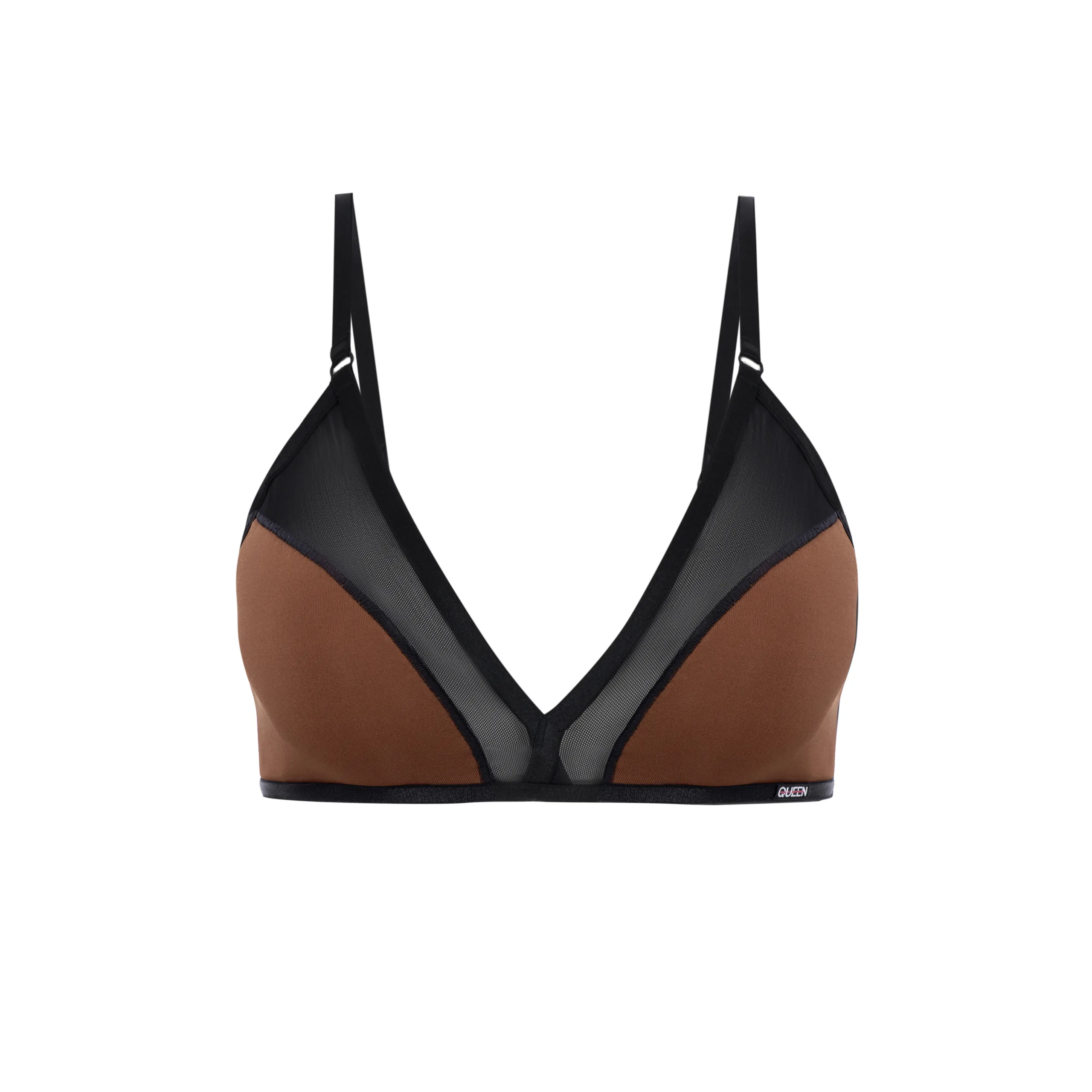 Queen Wear | Regulowany Top z Siateczką – GLORY – Kakao | Queen Wear |