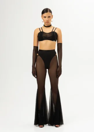 Mesh Flared Pants – CANDY – Black - 2Lviv 23.05 Queenpolewear 0159 scaled