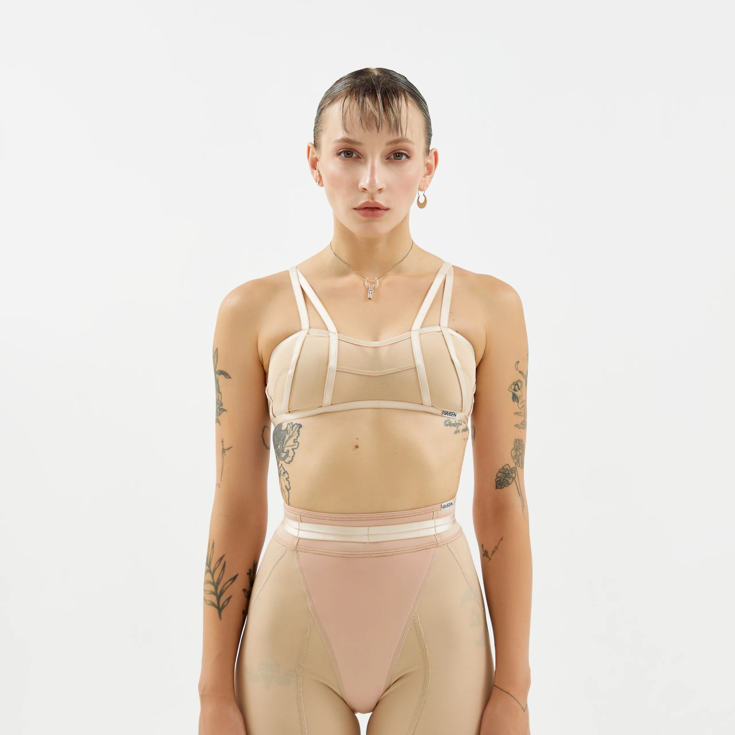 Queen Wear | 2 6 scaled - М’який топ з сіткою – OVULATION – Карамель Adjustable Top with Mesh – OVULATION – Caramel | Queen Wear | 2 6 scaled - М’який топ з сіткою – OVULATION – Карамель