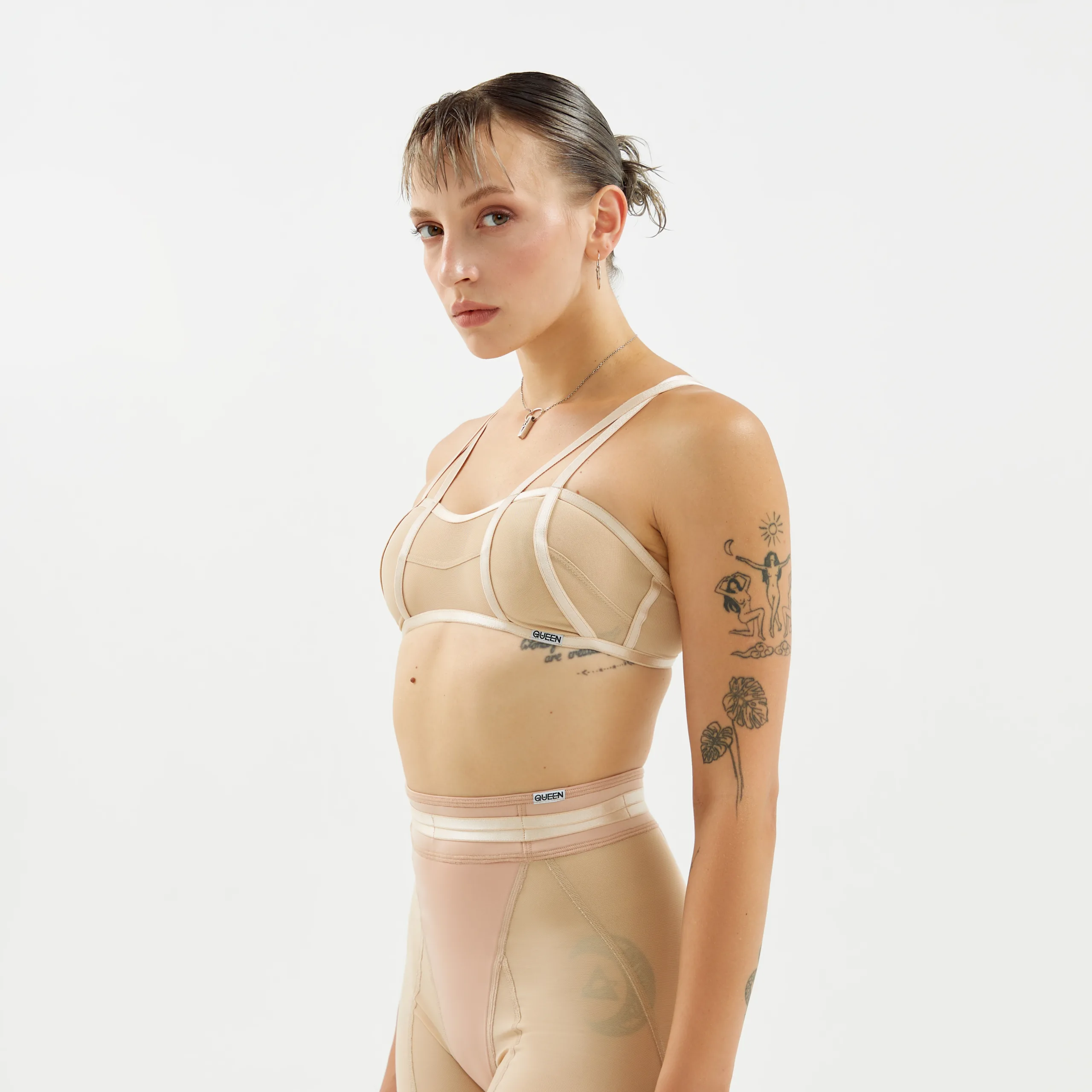 Queen Wear | 3 5 scaled - М’який топ з сіткою – OVULATION – Карамель Adjustable Top with Mesh – OVULATION – Caramel | Queen Wear | 3 5 scaled - М’який топ з сіткою – OVULATION – Карамель