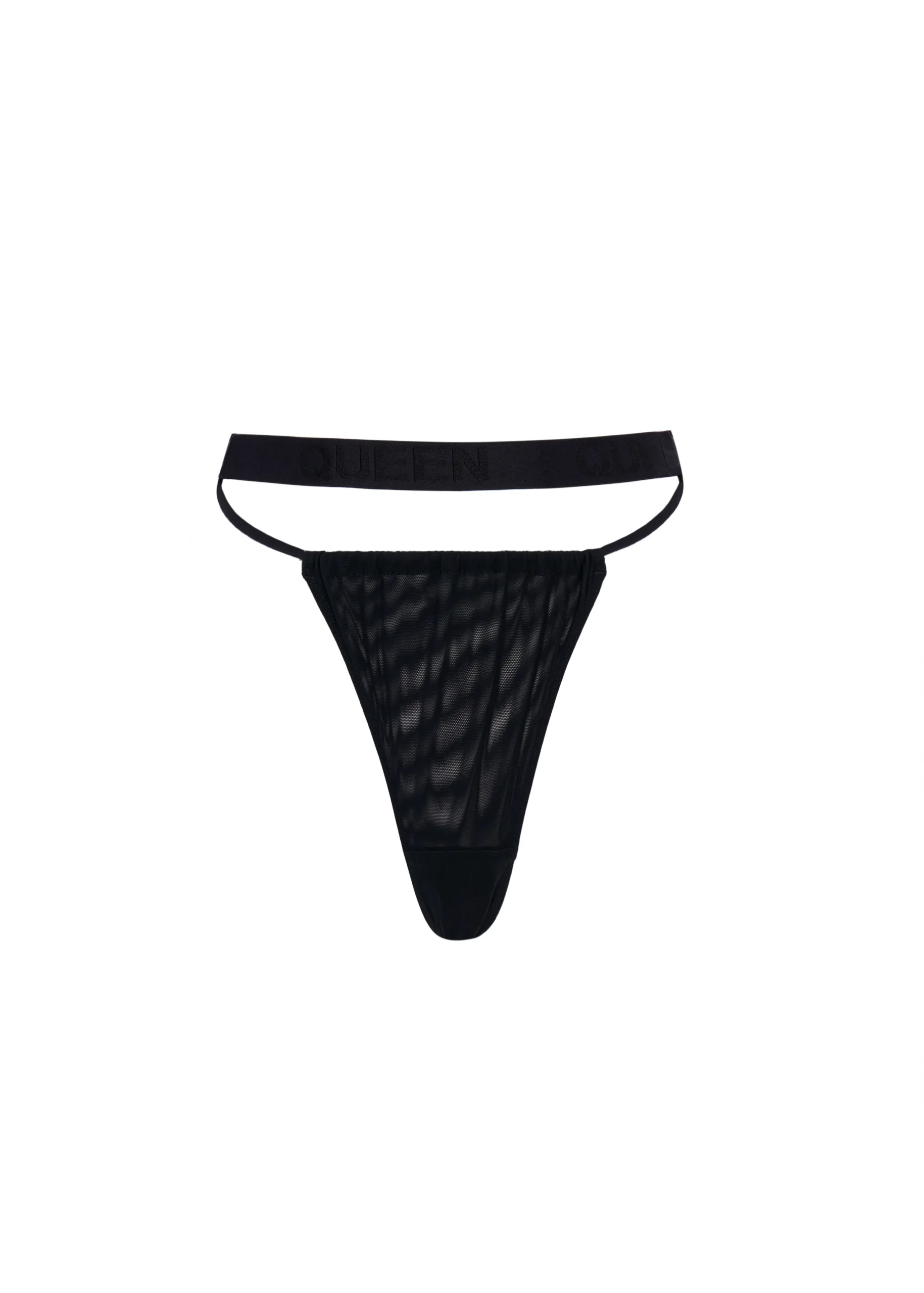Queen Wear | DSC09663 Mesh Panties – GEO TRIANGLE – Black | Queen Wear | DSC09663