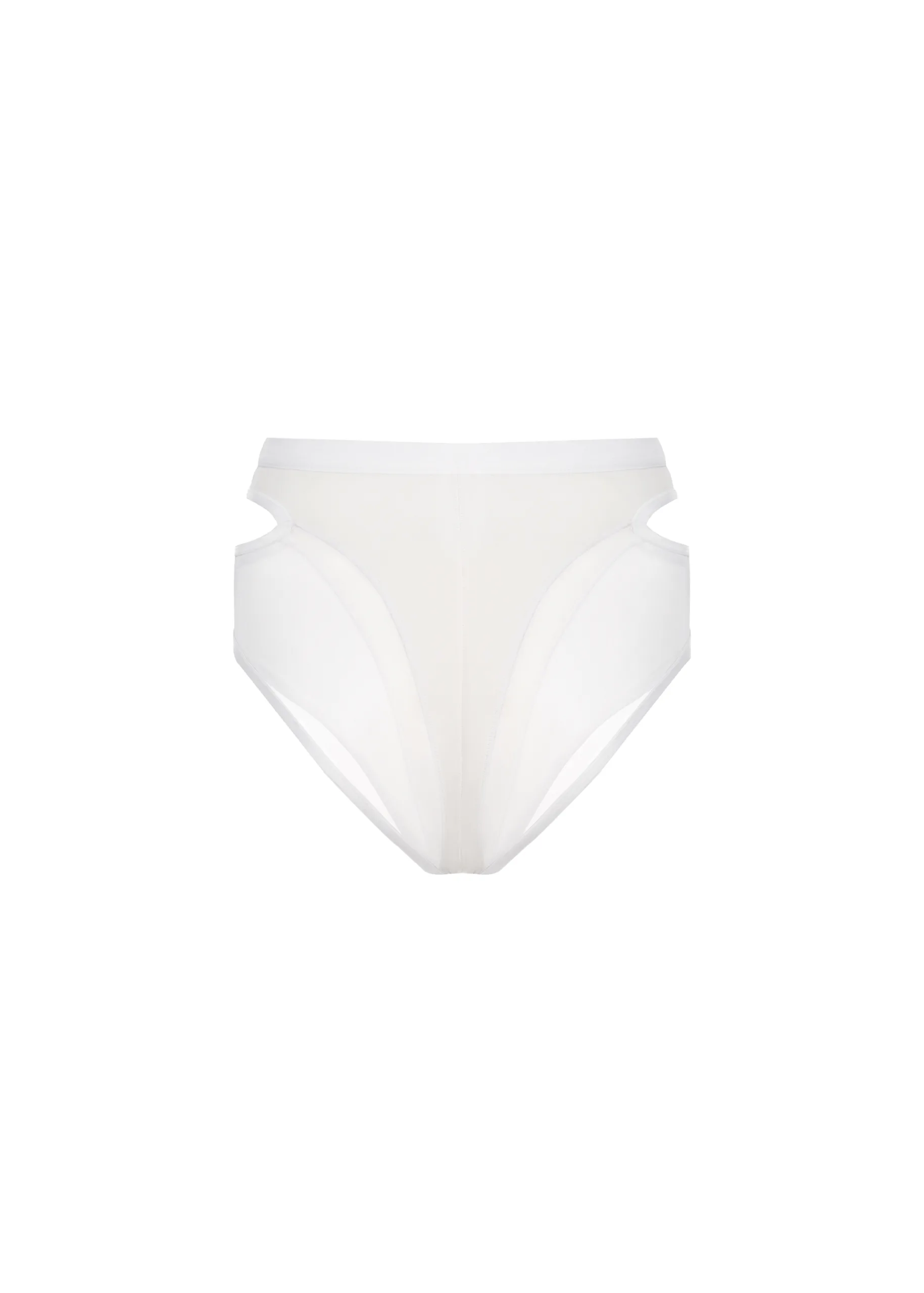 Queen Wear | 26 Szorty z wysokim stanem i siateczką – CANDY – w kolorze Ice White | Queen Wear | 26