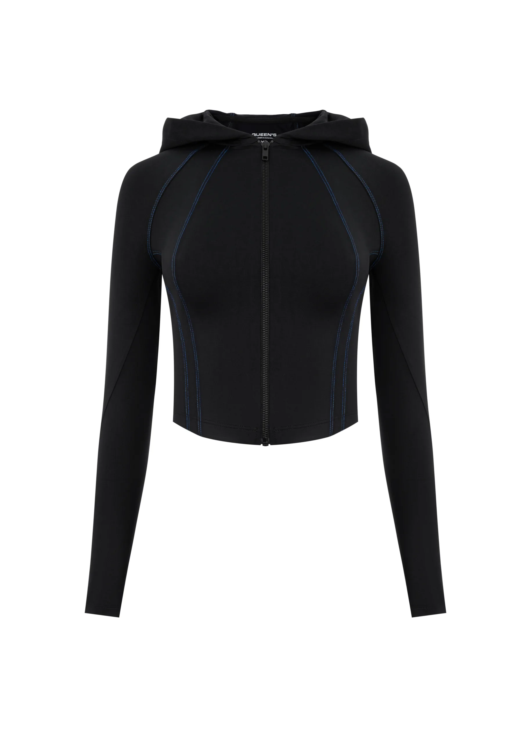 Queen Wear | 15 Лонгслів з Капюшоном Чорний – 0S0009 ➤ купити в Queen Wear: ціна, фото | 15
