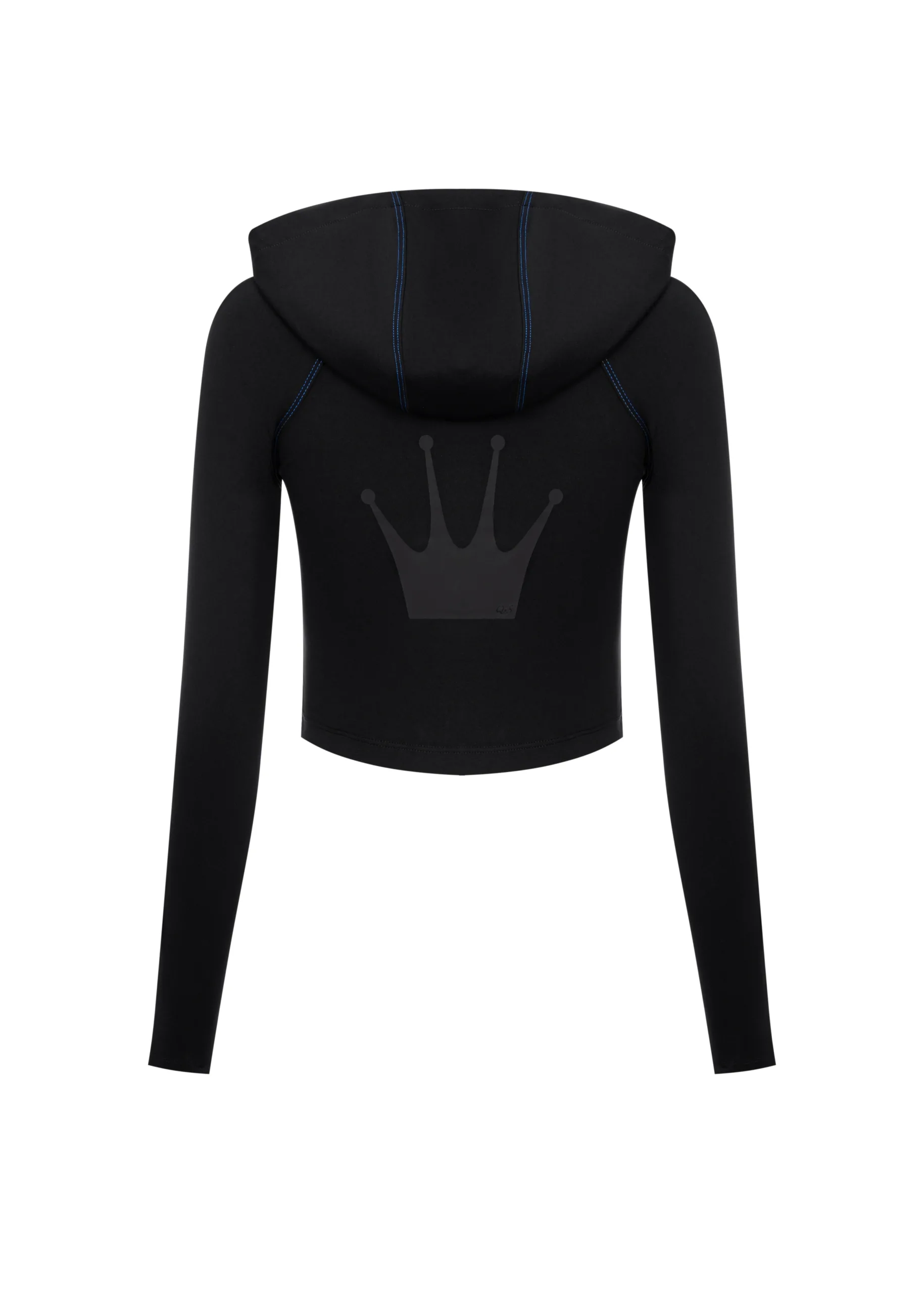 Queen Wear | 16 Лонгслів з Капюшоном Чорний – 0S0009 ➤ купити в Queen Wear: ціна, фото | 16