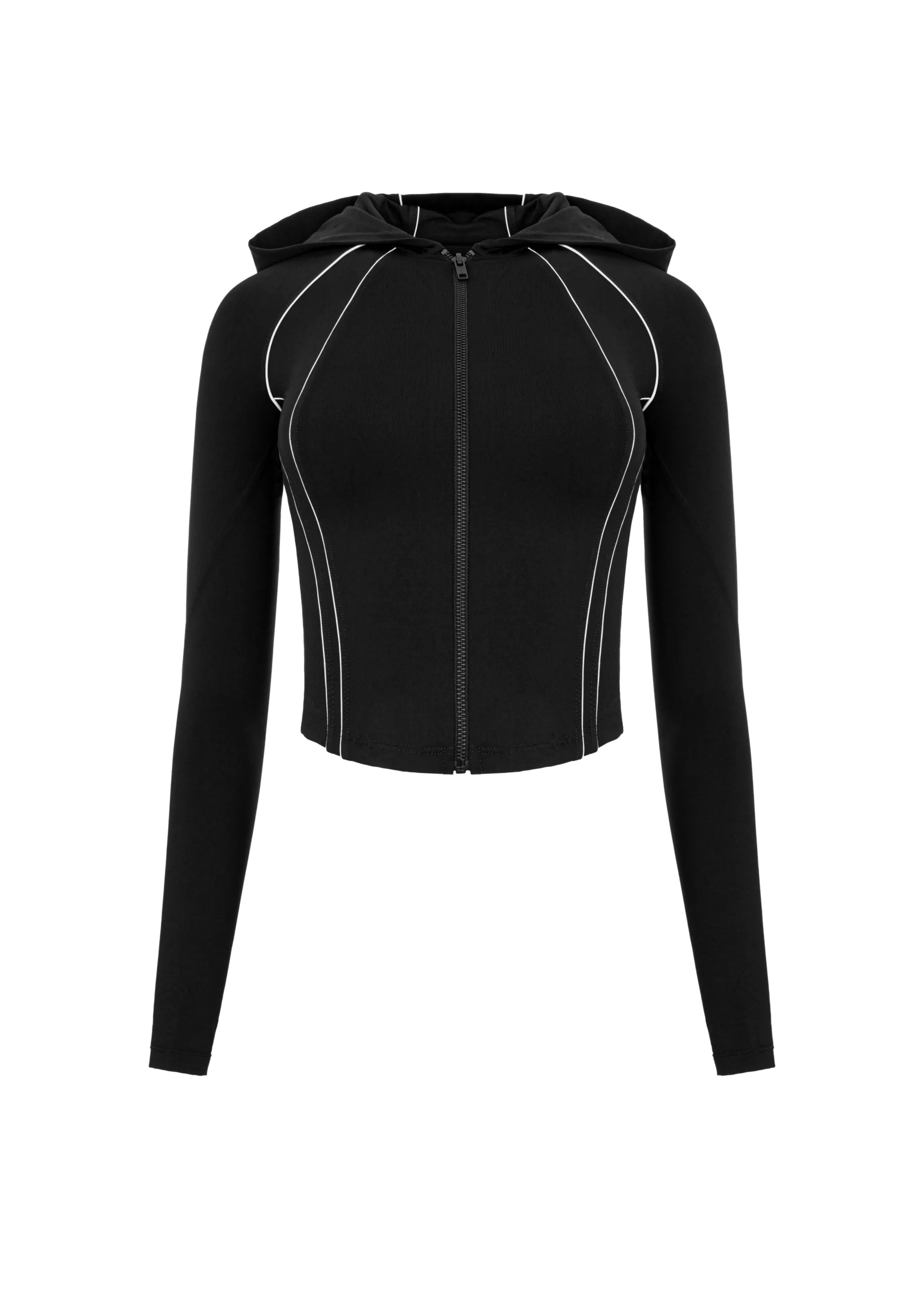 Queen Wear | 17 Лонгслів з Капюшоном Чорний – 0S0001 ➤ купити в Queen Wear: ціна, фото | 17
