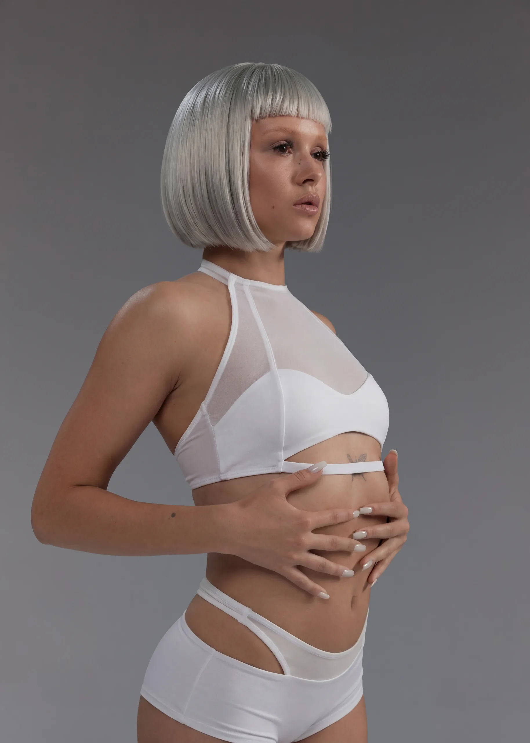 4 Mesh Top in White – 0S0020