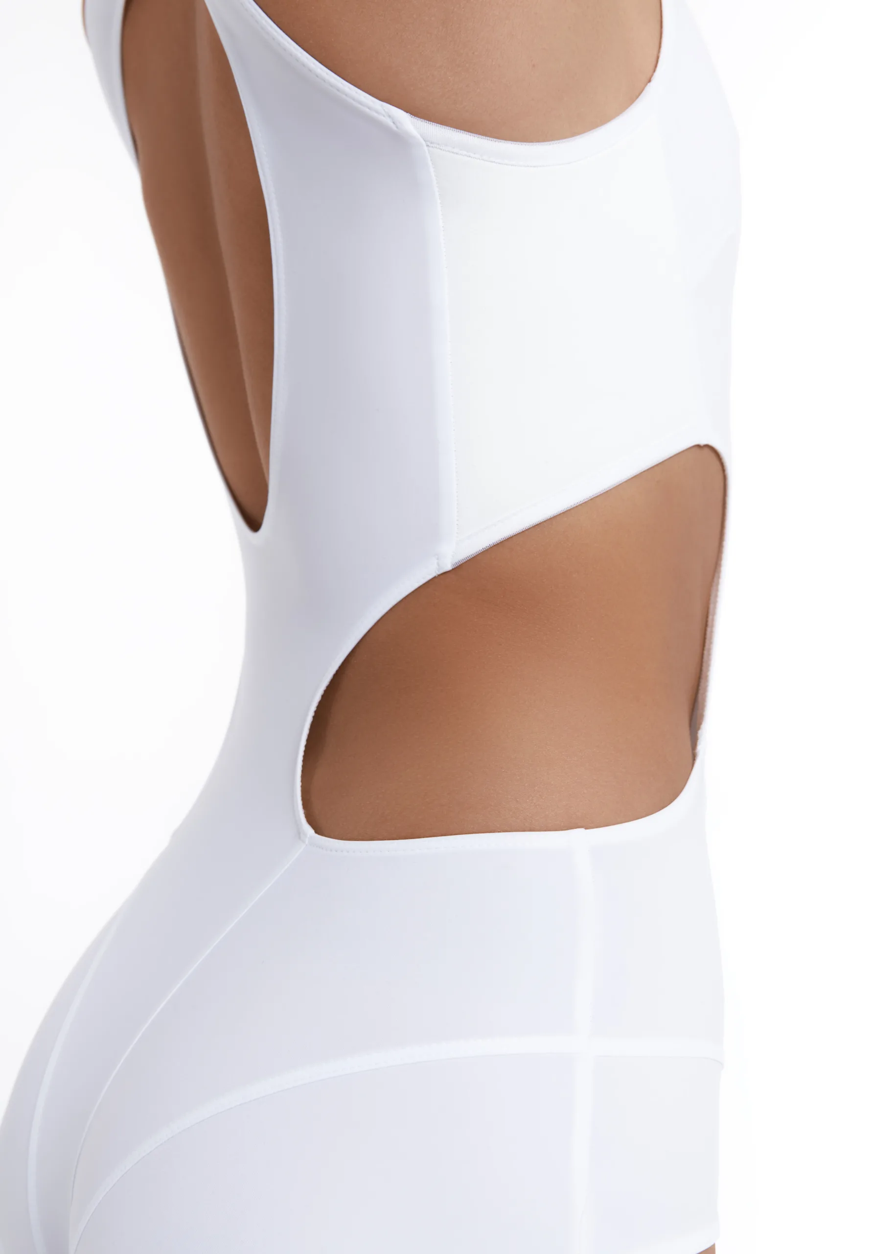 Queen Wear | 6_230206 1 Bodysuit Reflex for Pole Dance – Grippy with Hipster Briefs in Star White | Queen Wear | 6_230206 1