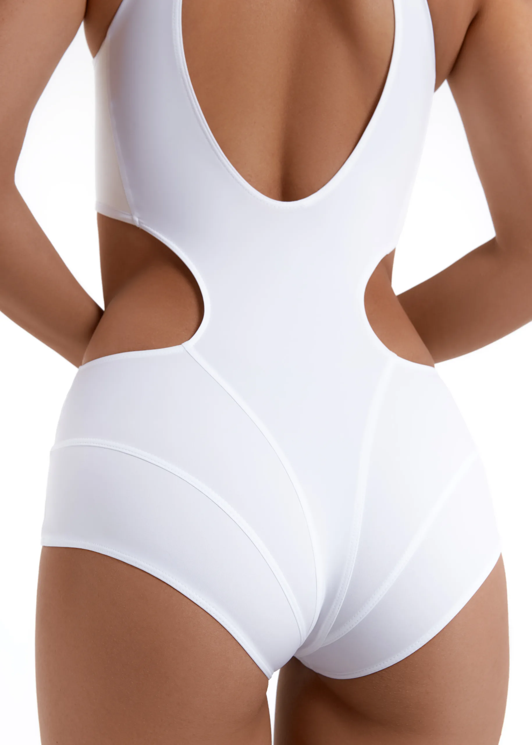 Queen Wear | 9_230218 1 Bodysuit Reflex for Pole Dance – Grippy with Hipster Briefs in Star White | Queen Wear | 9_230218 1