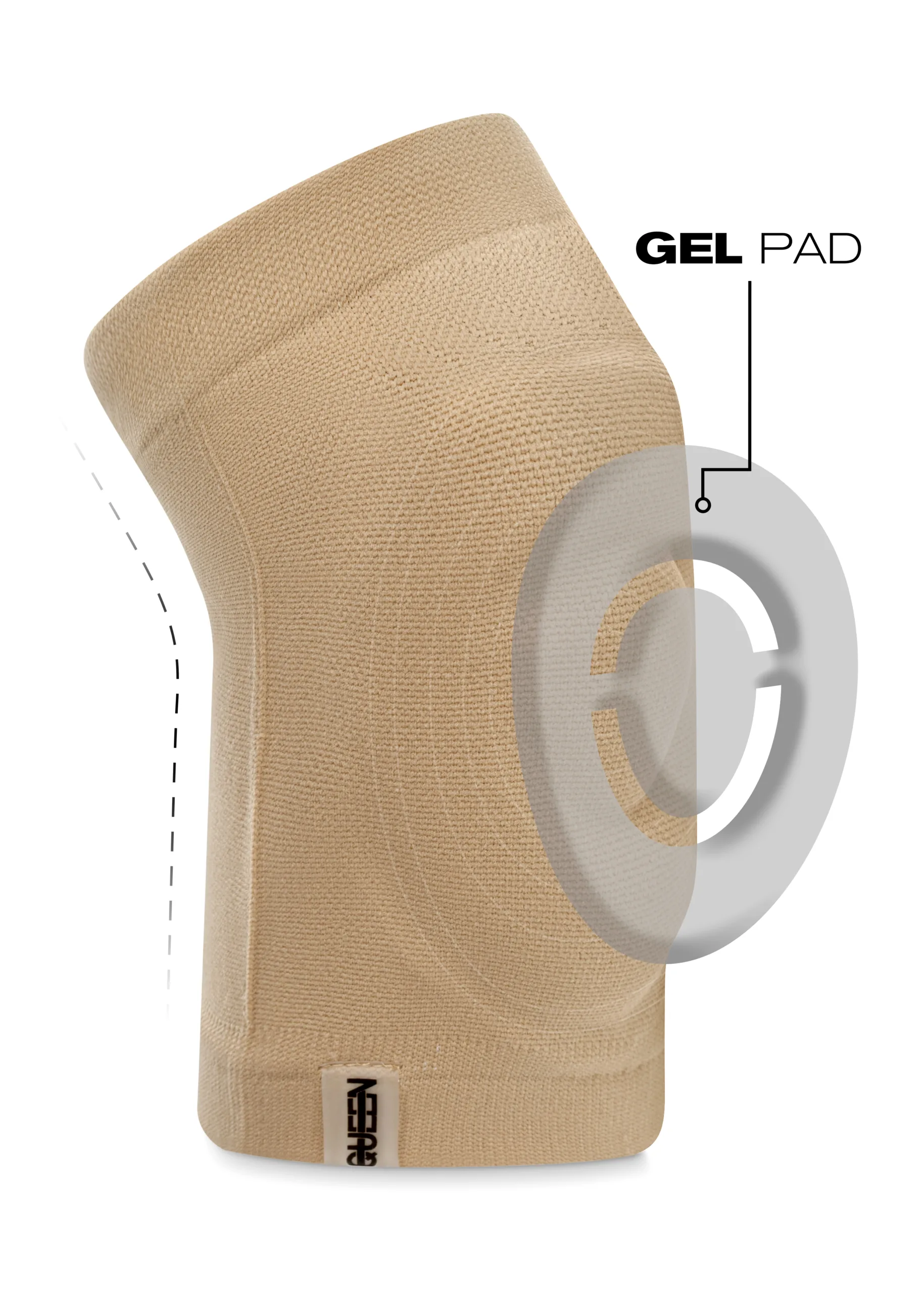Queen Wear | Beige_2 Overestimated Gel knee pads – Beige – M-L | Queen Wear | Beige_2