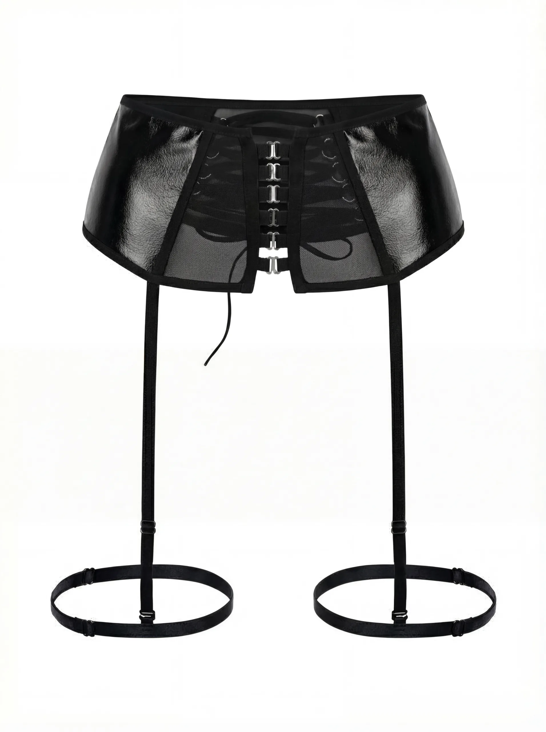 Queen Wear | hf_20260128_215941_21bde945-f5a7-4bff-9364-859fab7735cc Grippy Garter Belt with Mesh — BURLESQUE SCENIC — Black | Queen Wear | hf_20260128_215941_21bde945-f5a7-4bff-9364-859fab7735cc
