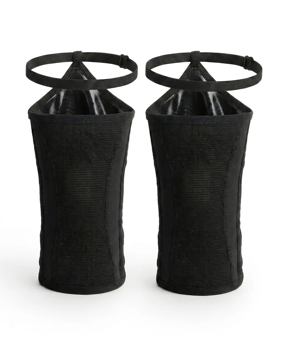 Queen Wear | hf_20260525_113708_71147a4b-7c18-424f-a7f5-08bbdc48bfeb 1 Knee pads with garter – Soft Pleats – Black | Queen Wear | hf_20260525_113708_71147a4b-7c18-424f-a7f5-08bbdc48bfeb 1